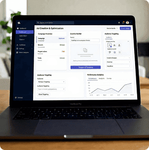 Ad performance tracking and PPC analytics dashboard graphic