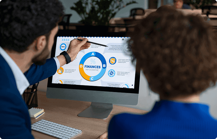 Pay-Per-Click campaign illustration with ad analytics, targeting, and bid optimization visuals